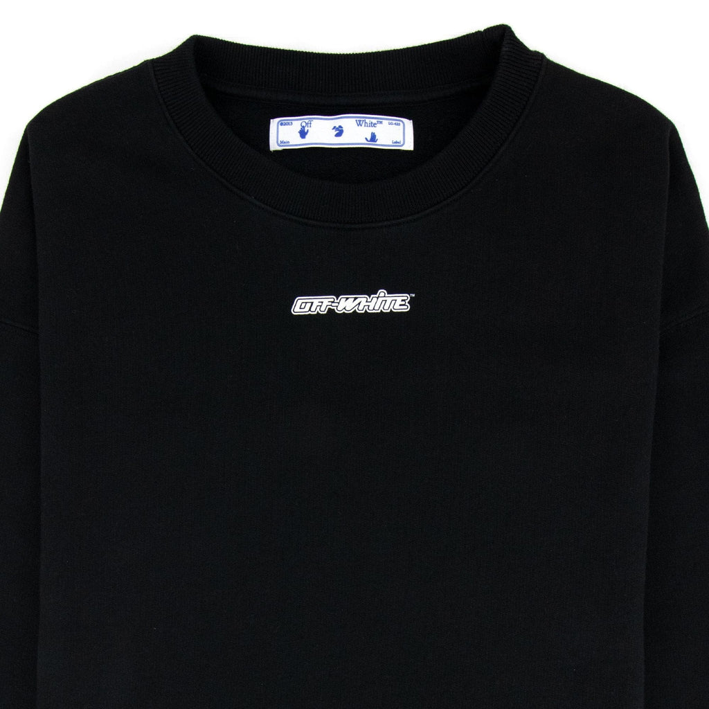 Off White Marker Over Crew Neck Sweatshirt Black/red