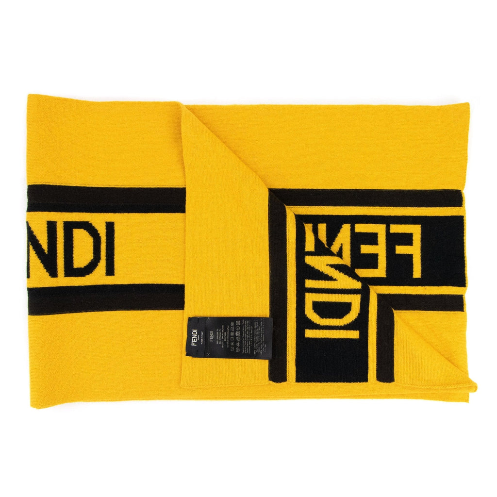 Fendi Fendi Logo Scarf Yellow