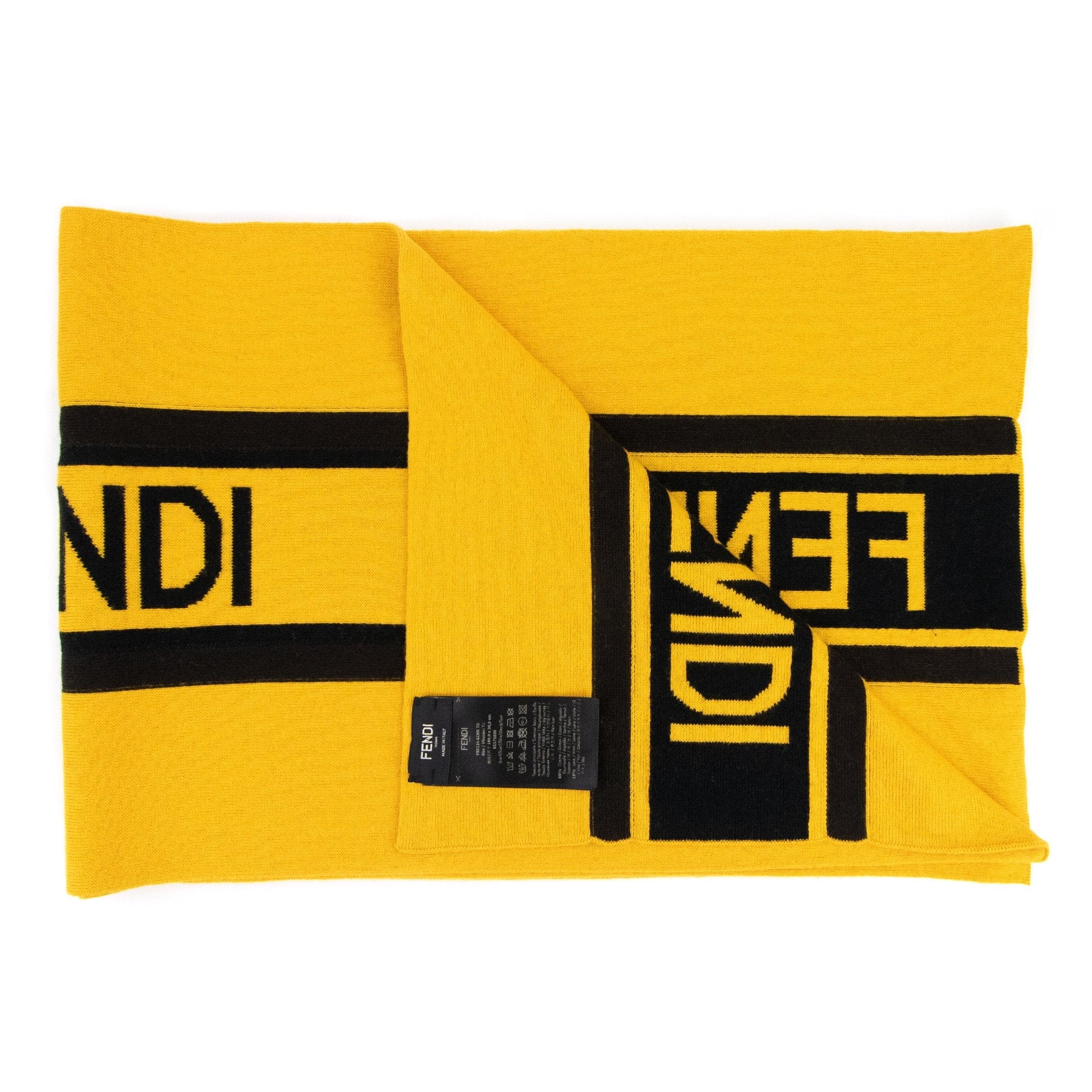 Fendi Fendi Logo Scarf Yellow