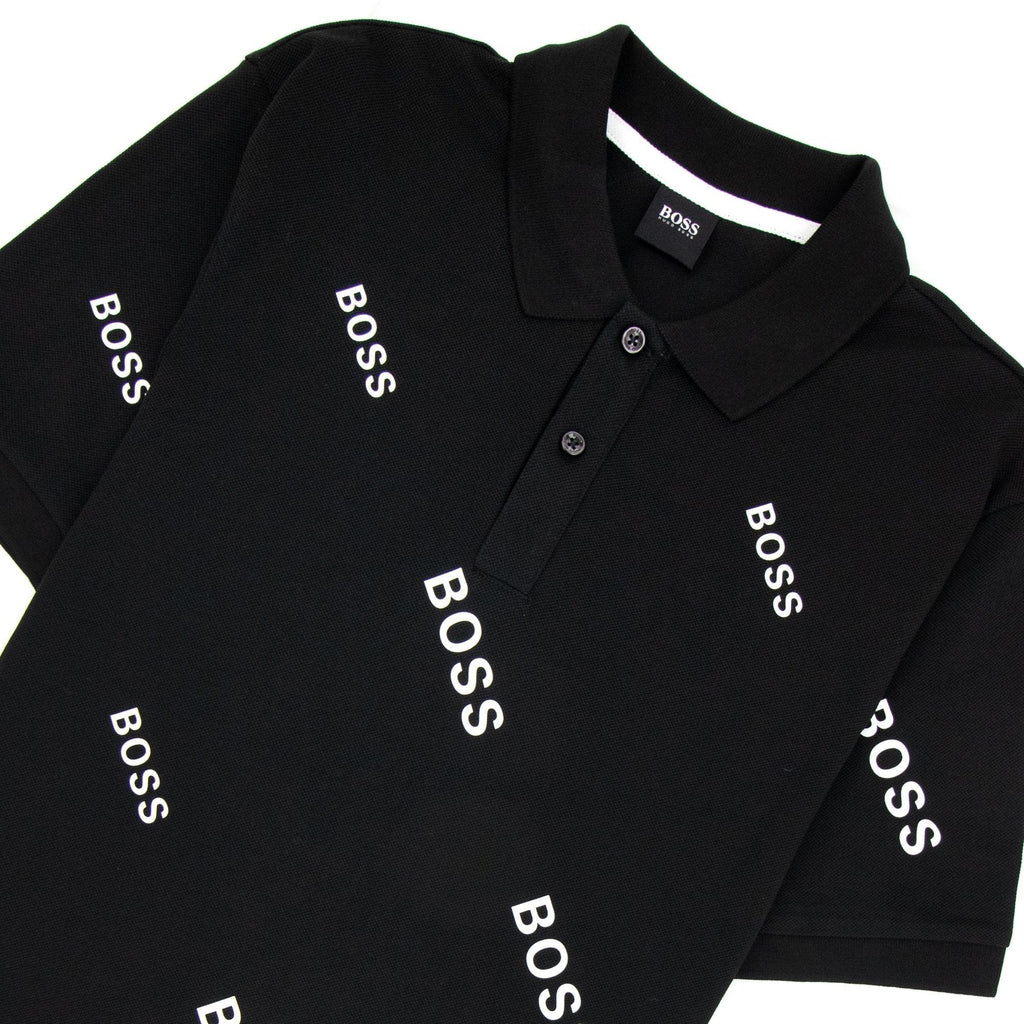 Hugo Boss Phillipson 76 Print Polo Black