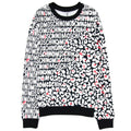 Moschino Underwear Leopard Print Crew Neck Sweatshirt White/black 5118