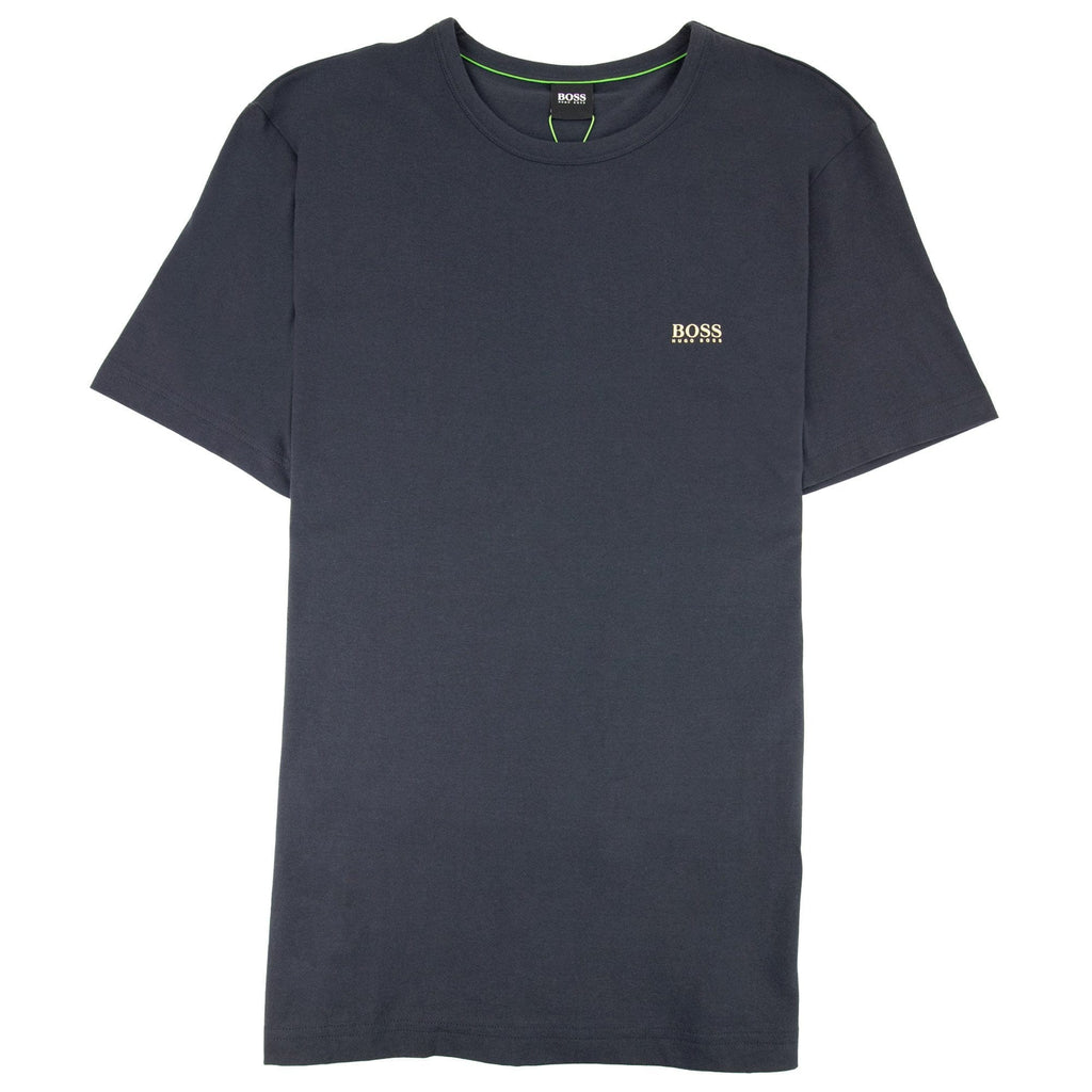 Hugo Boss Regular-fit T-shirt With Contrast Logo Navy/gold