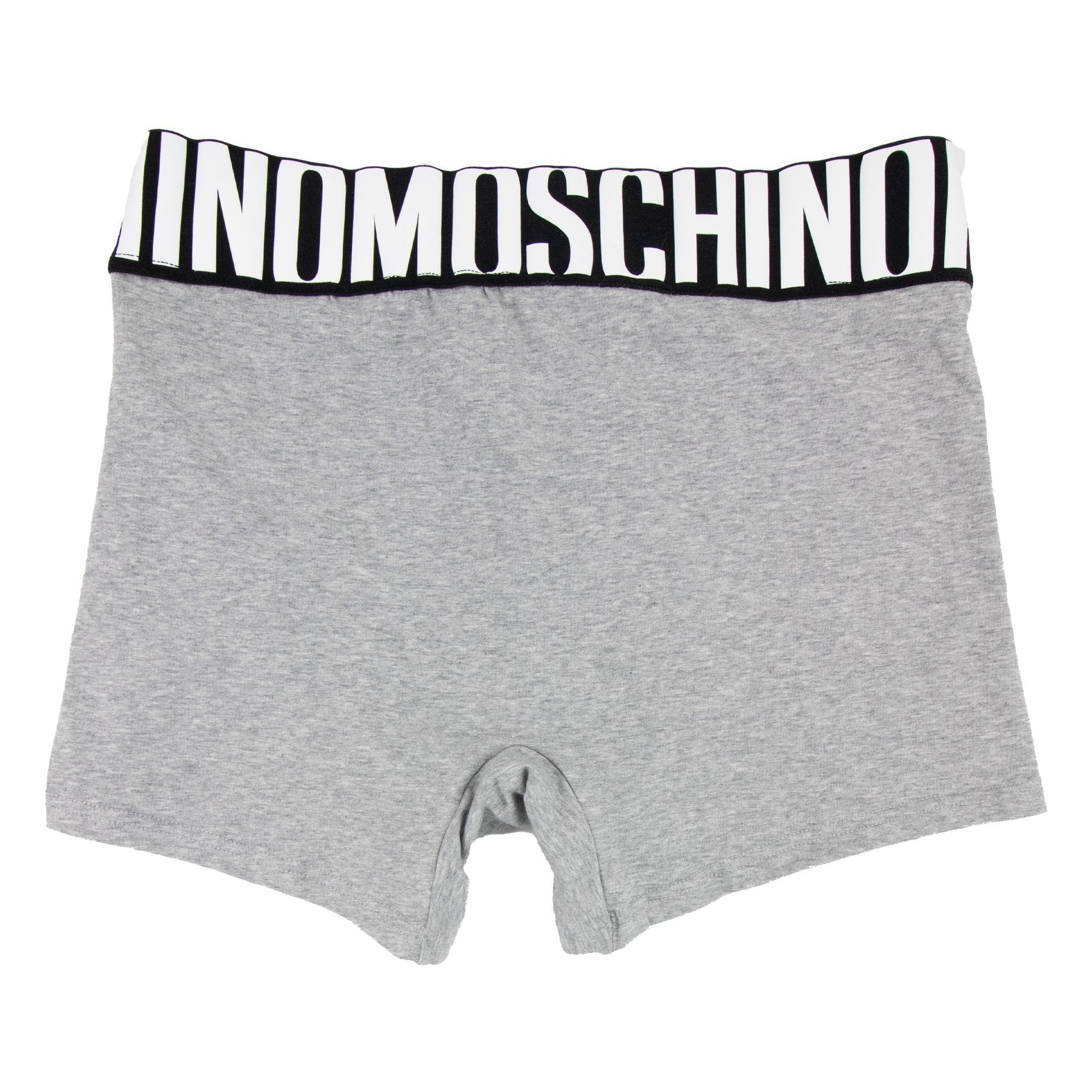 Moschino Underwear Logo Print Stretch Cotton Trunks Grey