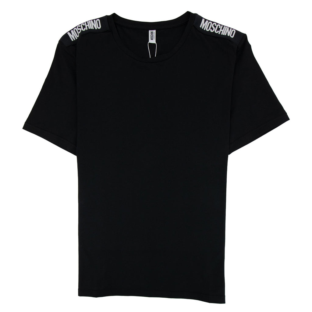 Moschino Underwear Shoulder Black Tape T-shirt Black