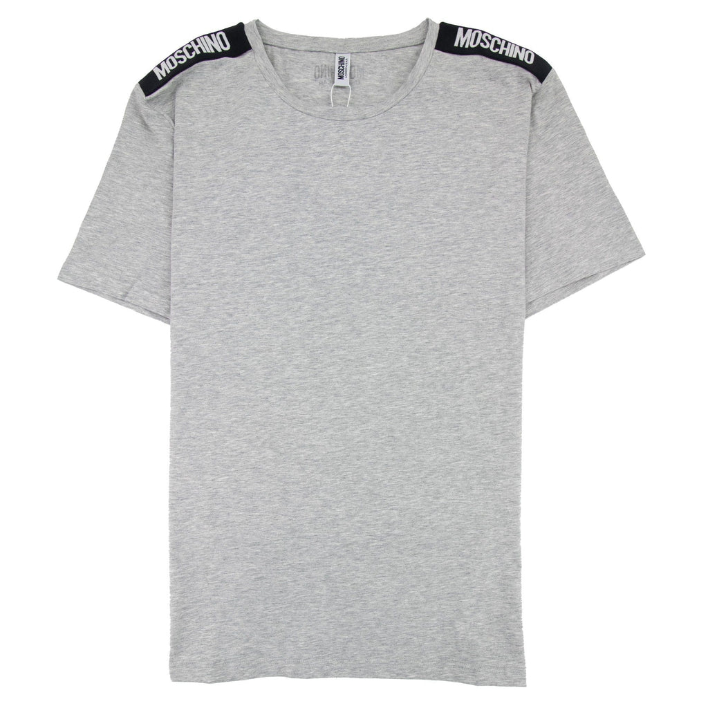 Moschino Underwear Shoulder Black Tape T-shirt Grey