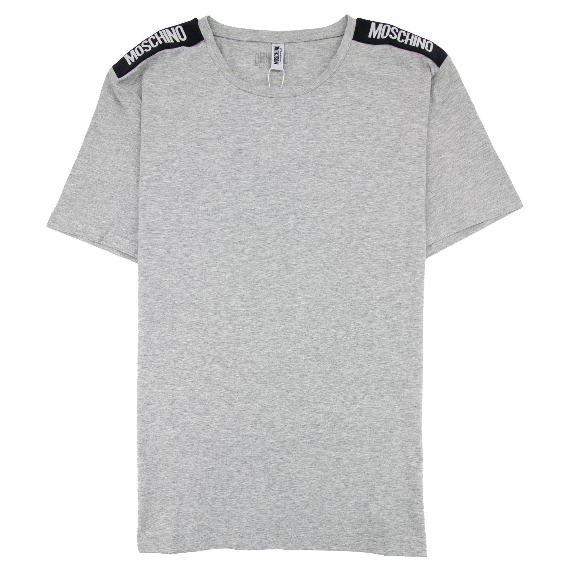 Moschino Underwear Shoulder Black Tape T-shirt Grey