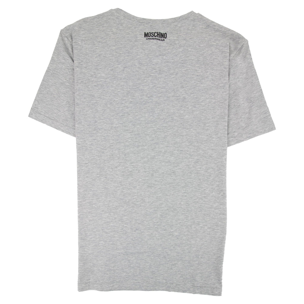 Moschino Underwear Shoulder Black Tape T-shirt Grey