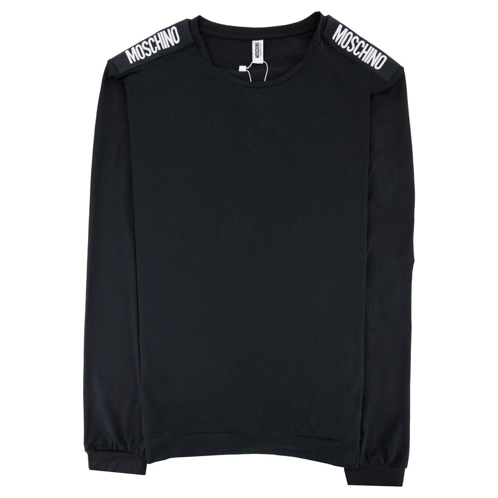 Moschino Underwear Long Sleeve Shoulder Top Black