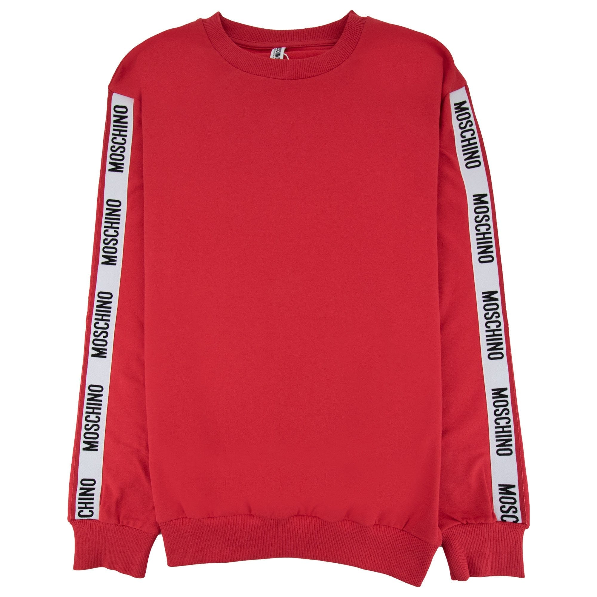 Moschino Underwear Tape Logo Crew Neck Sweatshirt Red 0118
