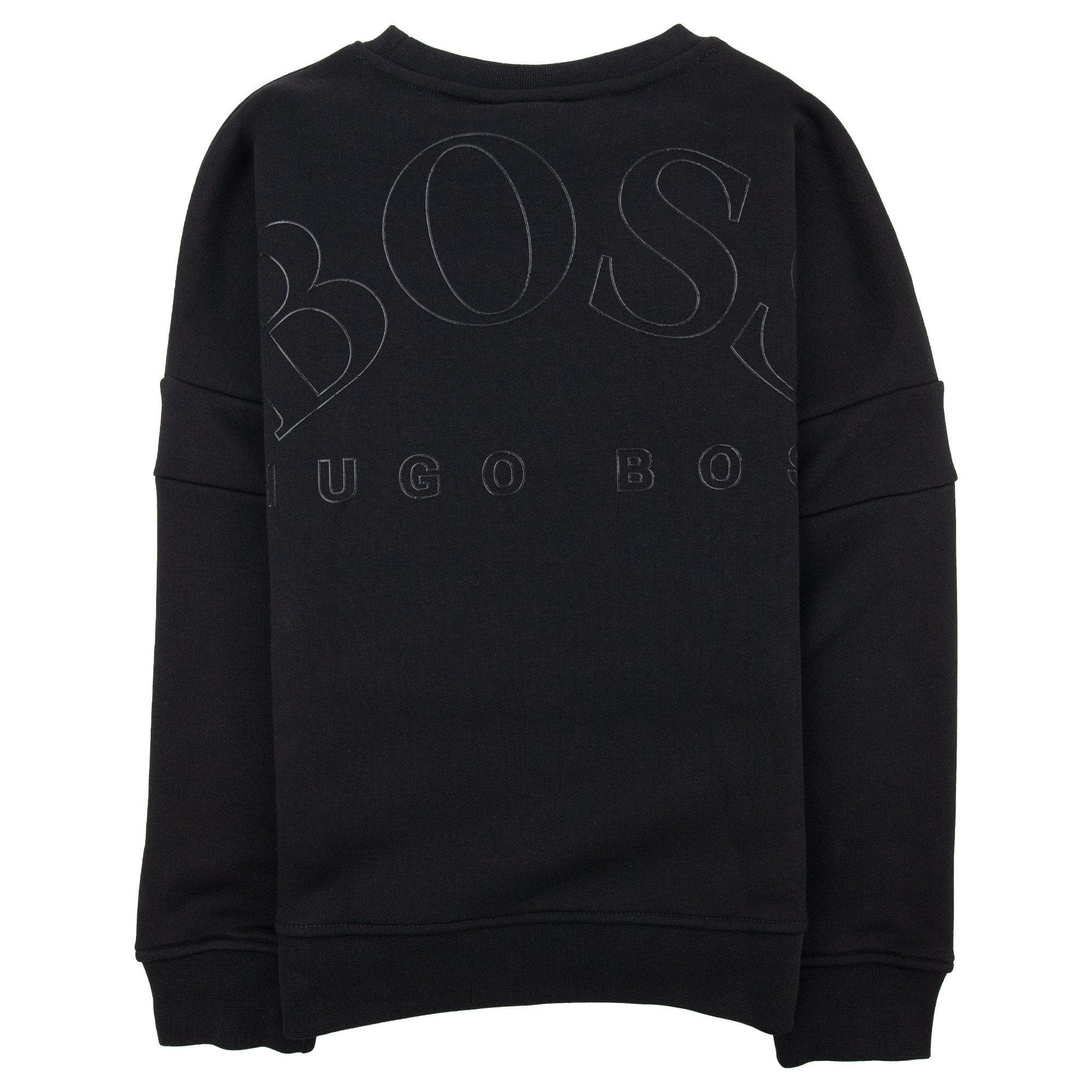 Hugo Boss Kids Lustrous Logo Crew Neck Sweatshirt Black