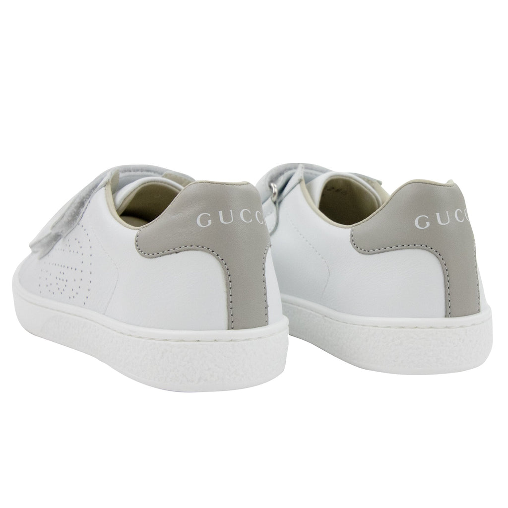 Gucci Junior New Ace Leather Trainers White 9060