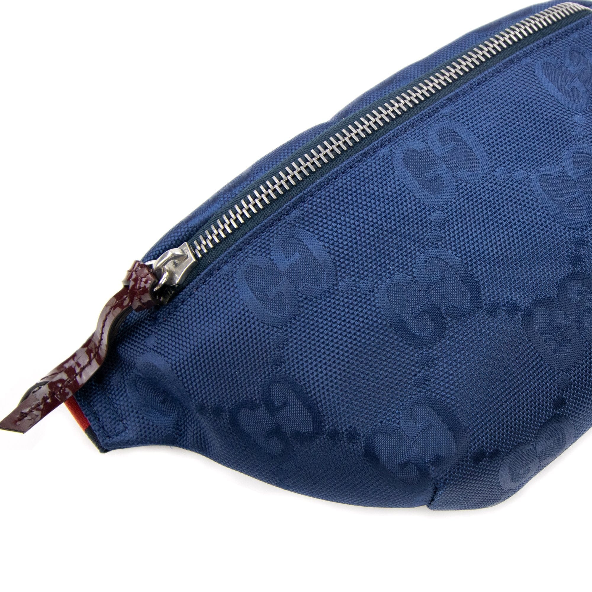 Gucci Junior Gg Monogram Print Nylon Bum Bag Blue 8278