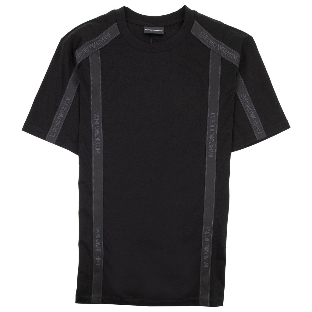 Emporio Armani Tape Logo S/s T Shirt Black 999