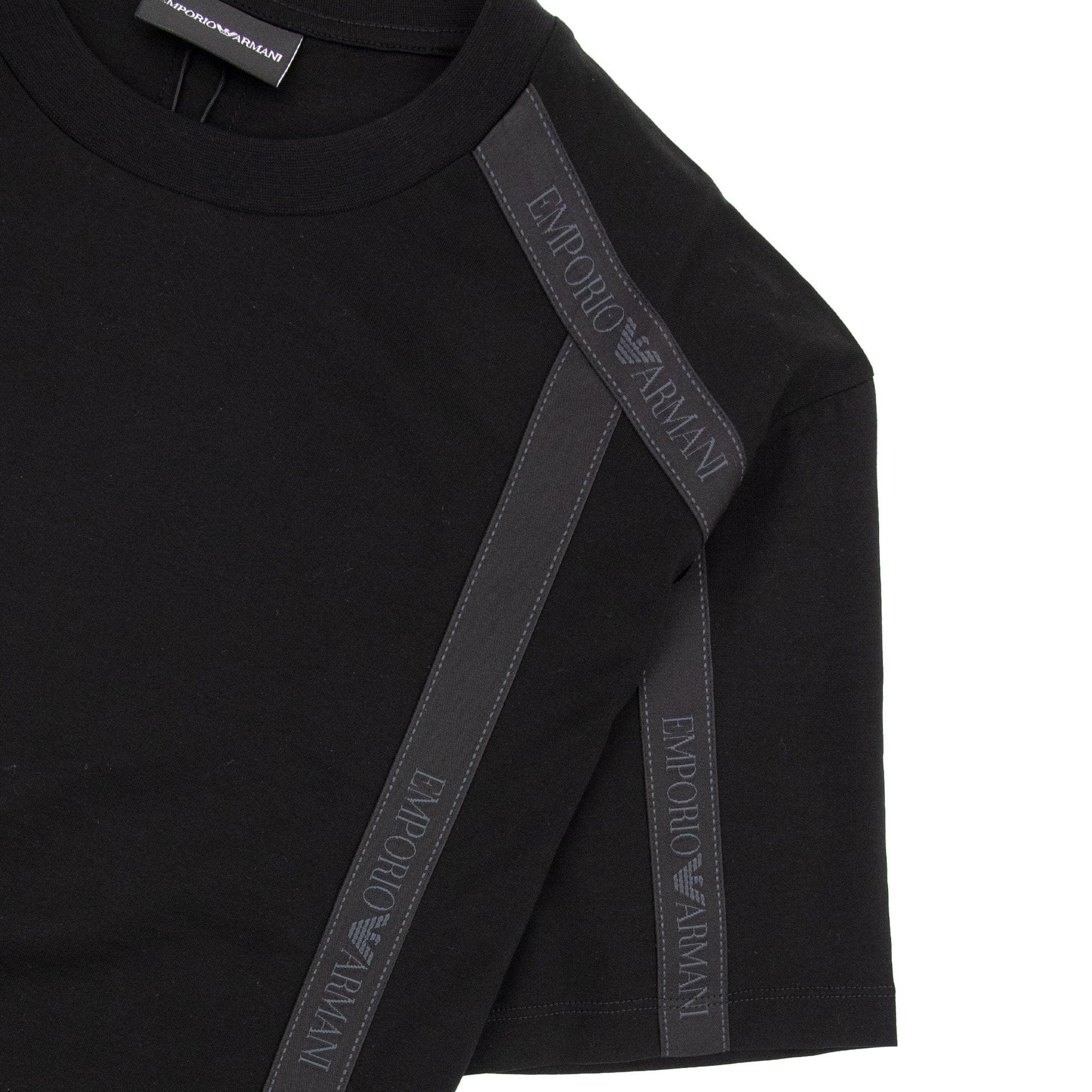 Emporio Armani Tape Logo S/s T Shirt Black 999