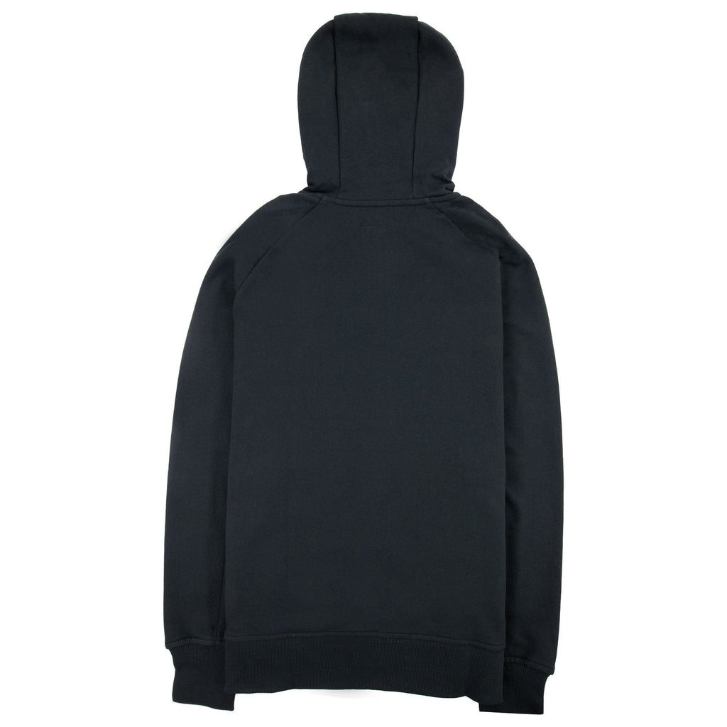 Cp Company Diagonal Raised Fleece Full Zip Goggle Hoody Black 999
