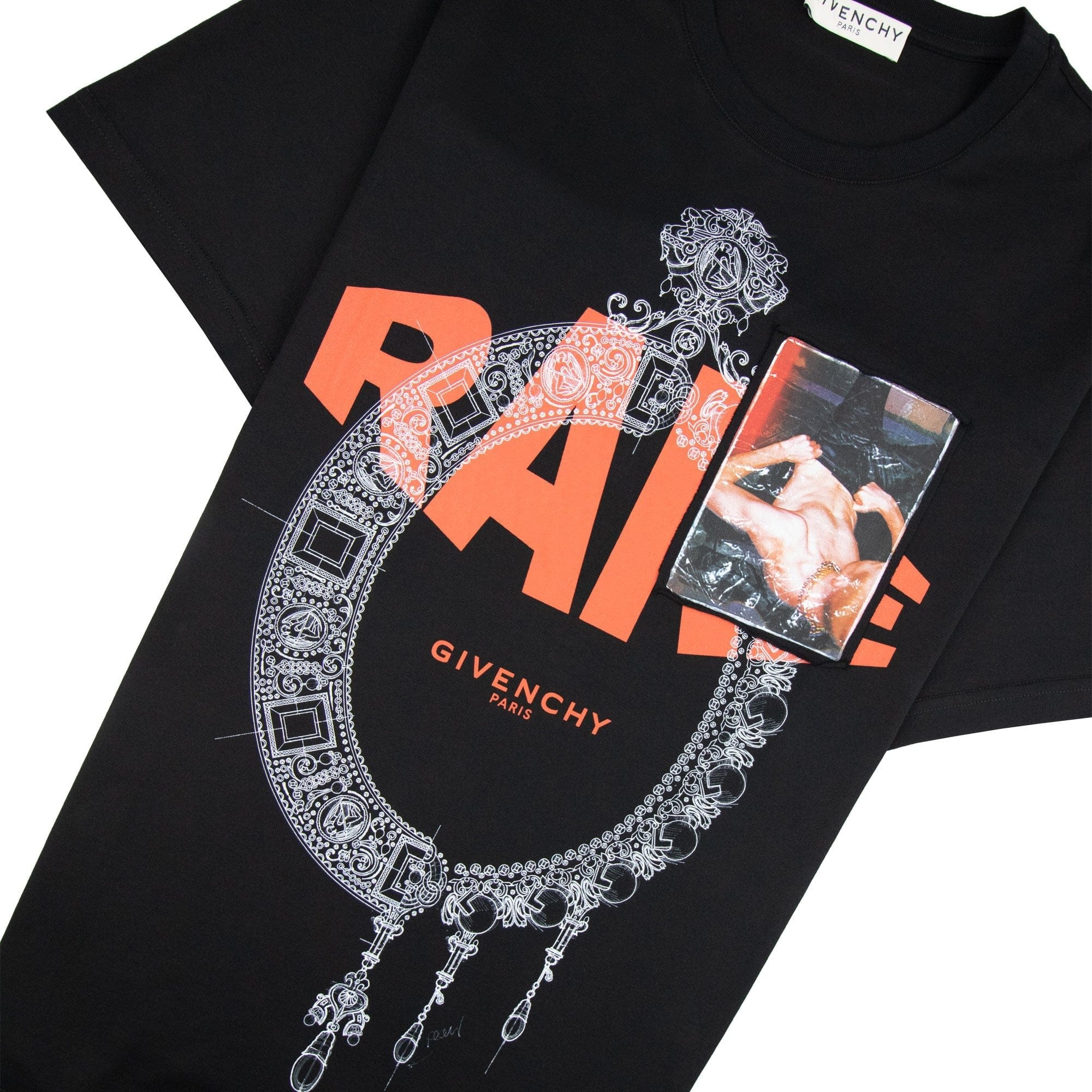 Givenchy Patch Detail Rare T-shirt Black 001