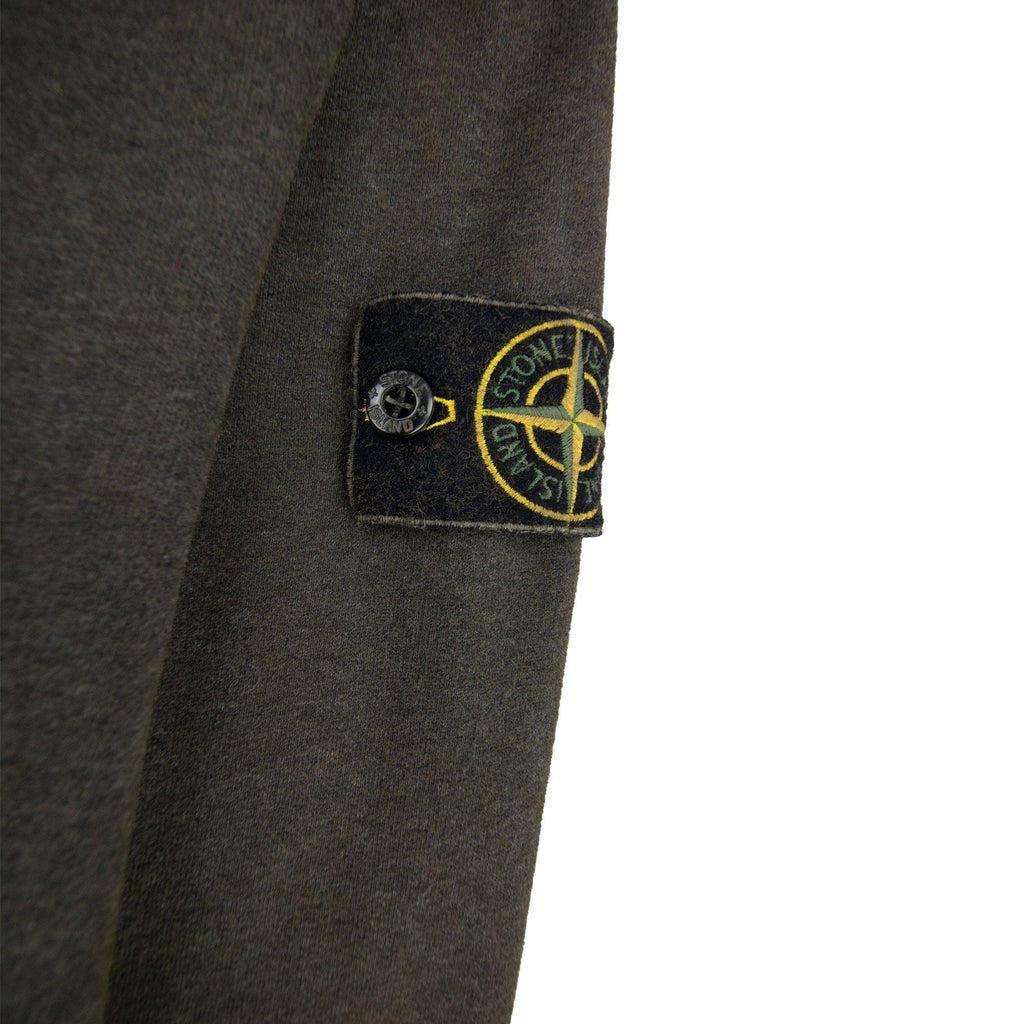 Stone Island 62190 Dust Zip Up Sweatshirt Dark Green V2m71