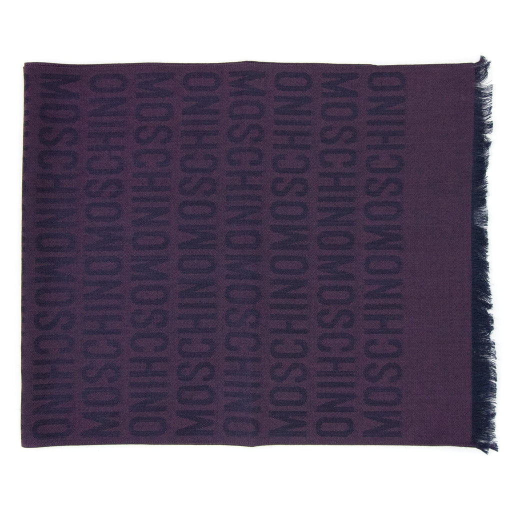 Love Moschino All Over Logo Print Scarf Purple