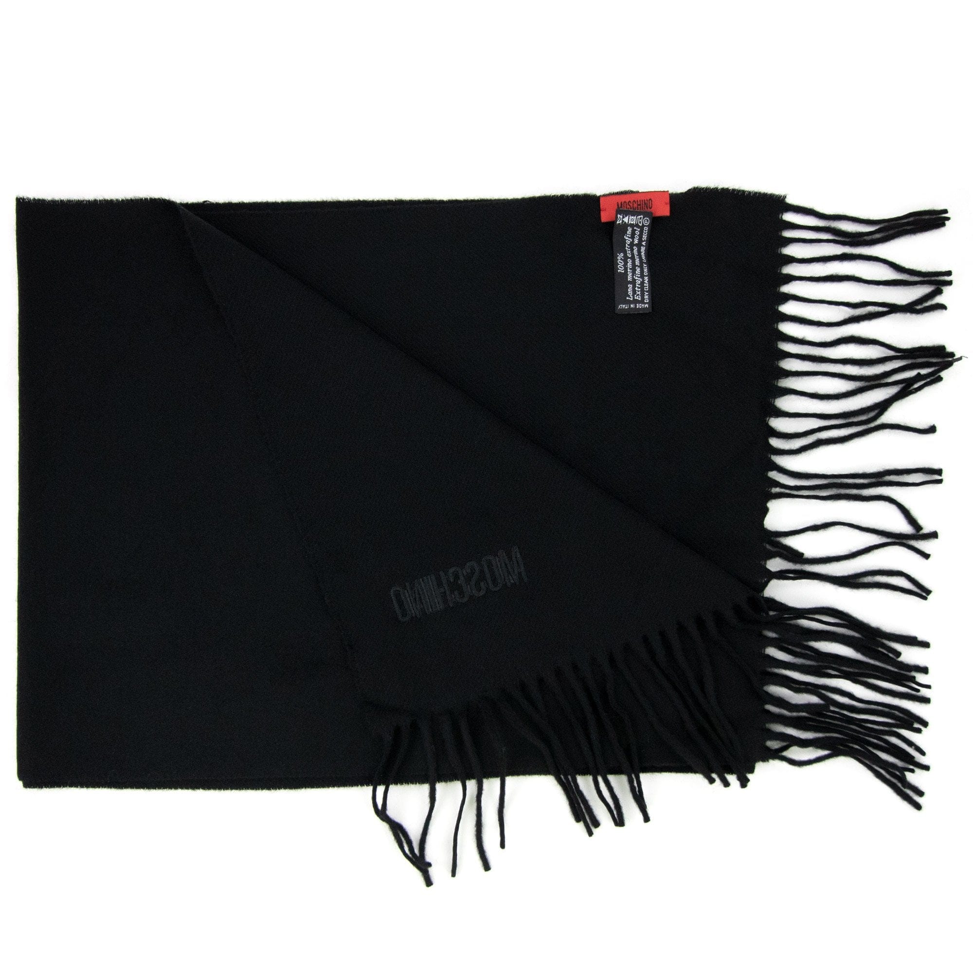 Love Moschino Sciarpa Knitted Logo Scarf Black