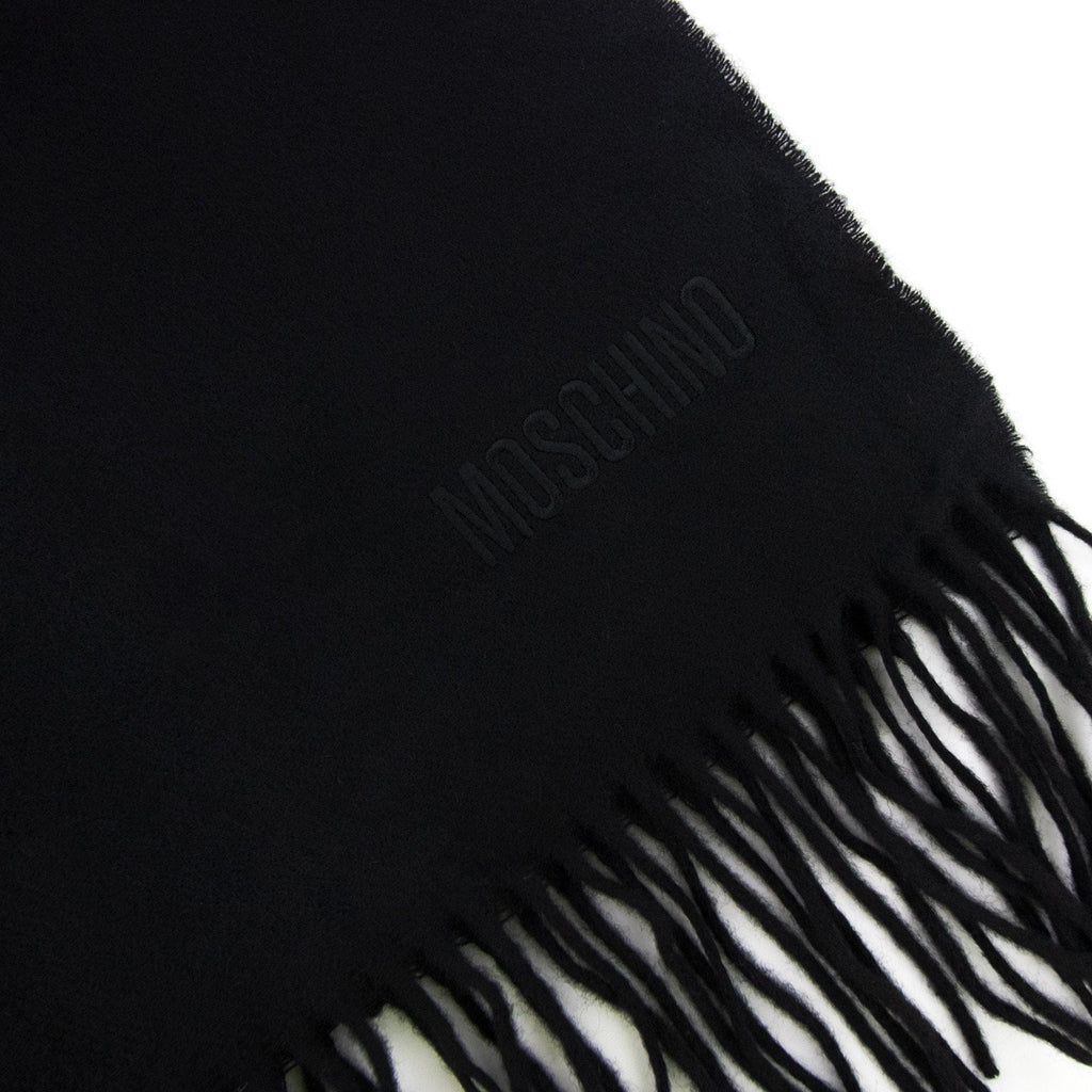 Love Moschino Sciarpa Knitted Logo Scarf Black