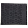 Love Moschino All Over Logo Print Scarf Dark Grey