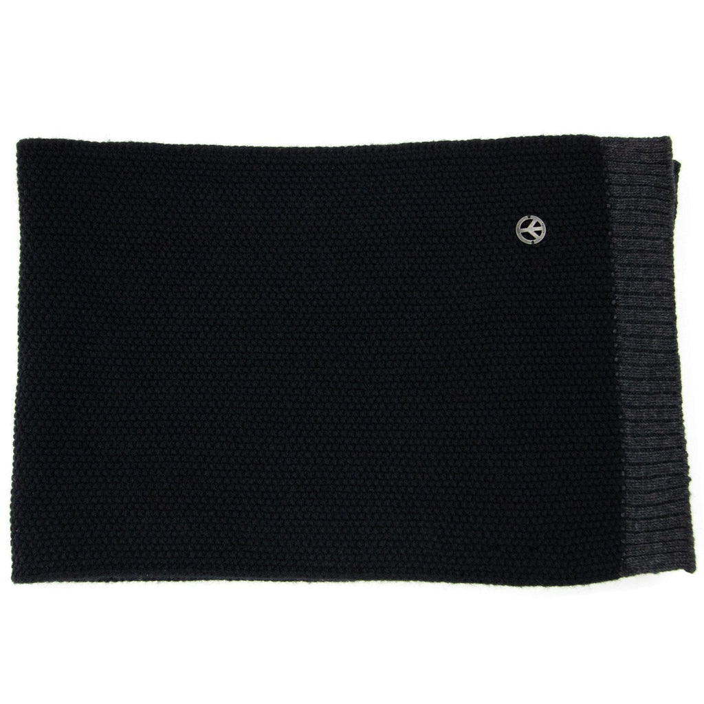Love Moschino Metal Logo Lambs Wool Scarf Dark Navy