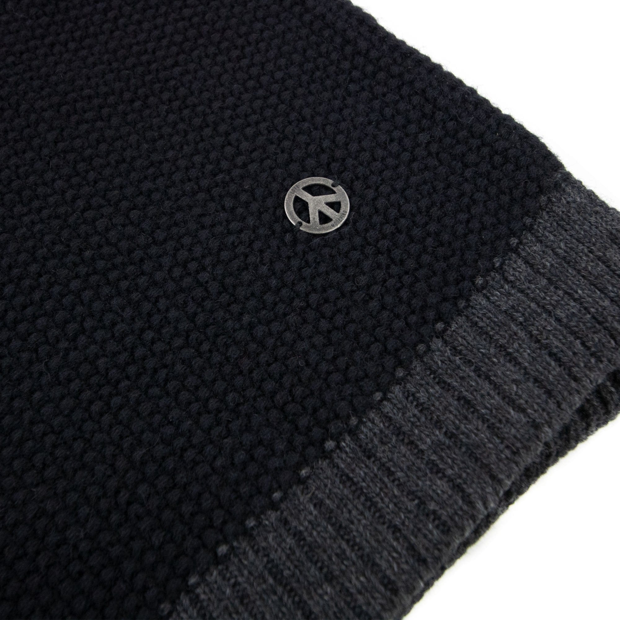 Love Moschino Metal Logo Lambs Wool Scarf Dark Navy