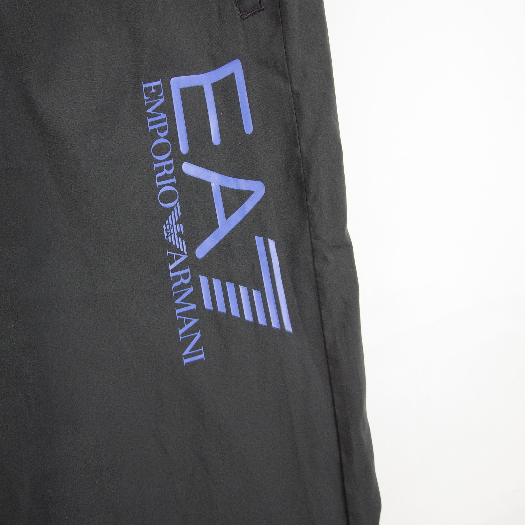 Ea7 Logo Print Adjustable Cuff Track Bottoms Darkslate