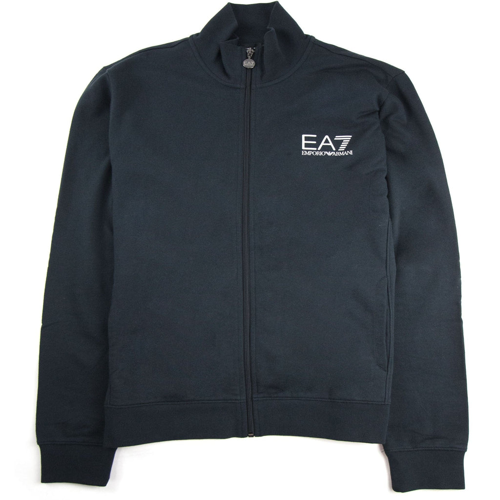 Ea7 Logo Funnel Neck Sweatshirt Dark Blue