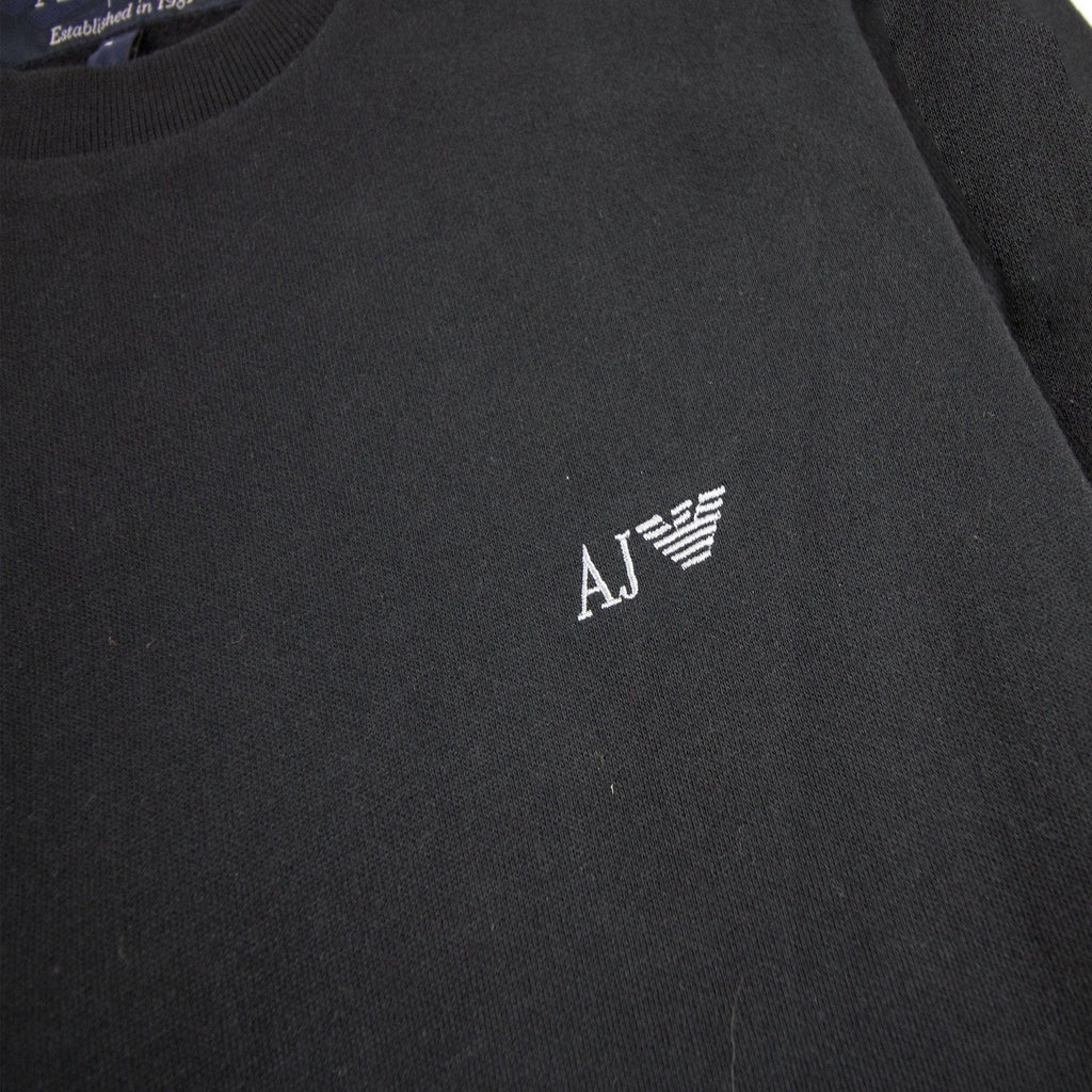 Armani Jeans Basic Logo Crew Sweatshirt Black