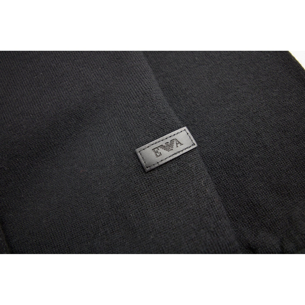 Emporio Armani Rubber Logo Cardigan Black