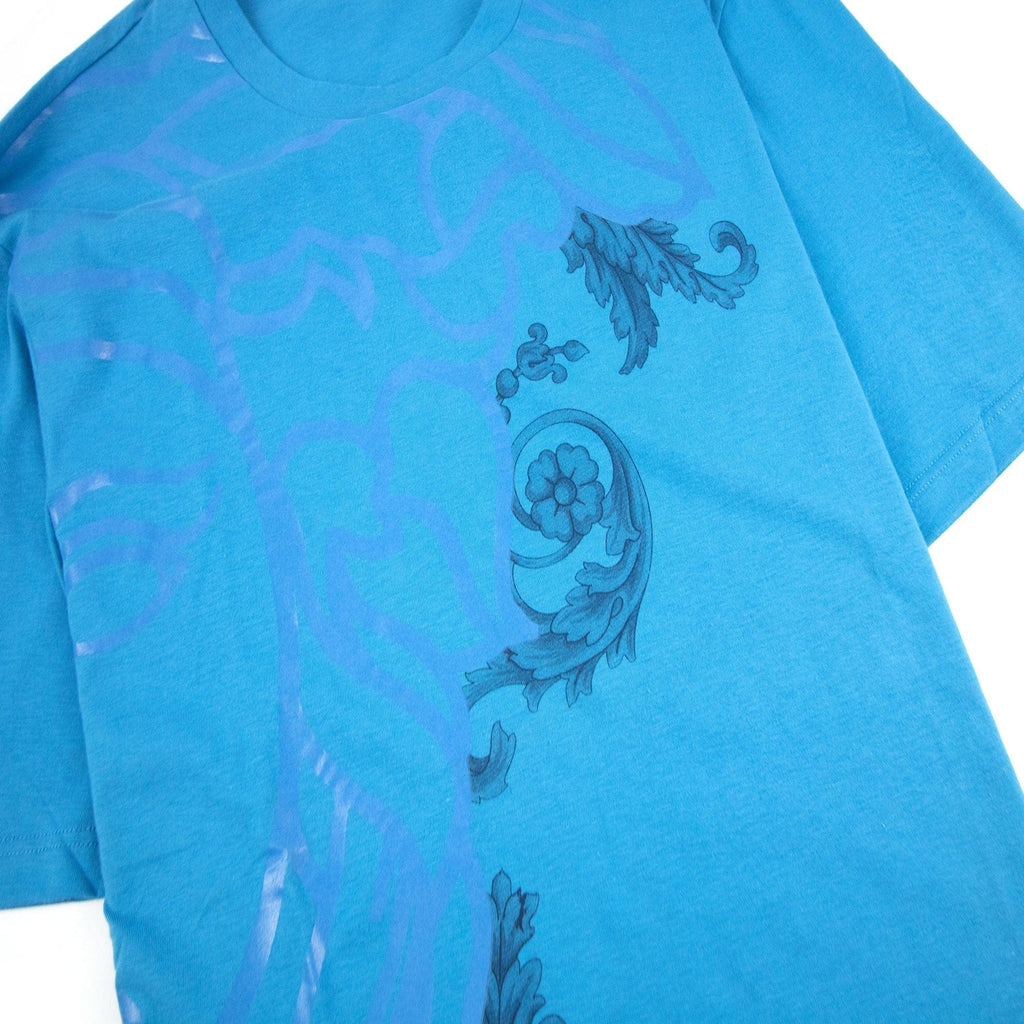Versace Collection Half Medusa Crew Neck T Shirt Turquoise