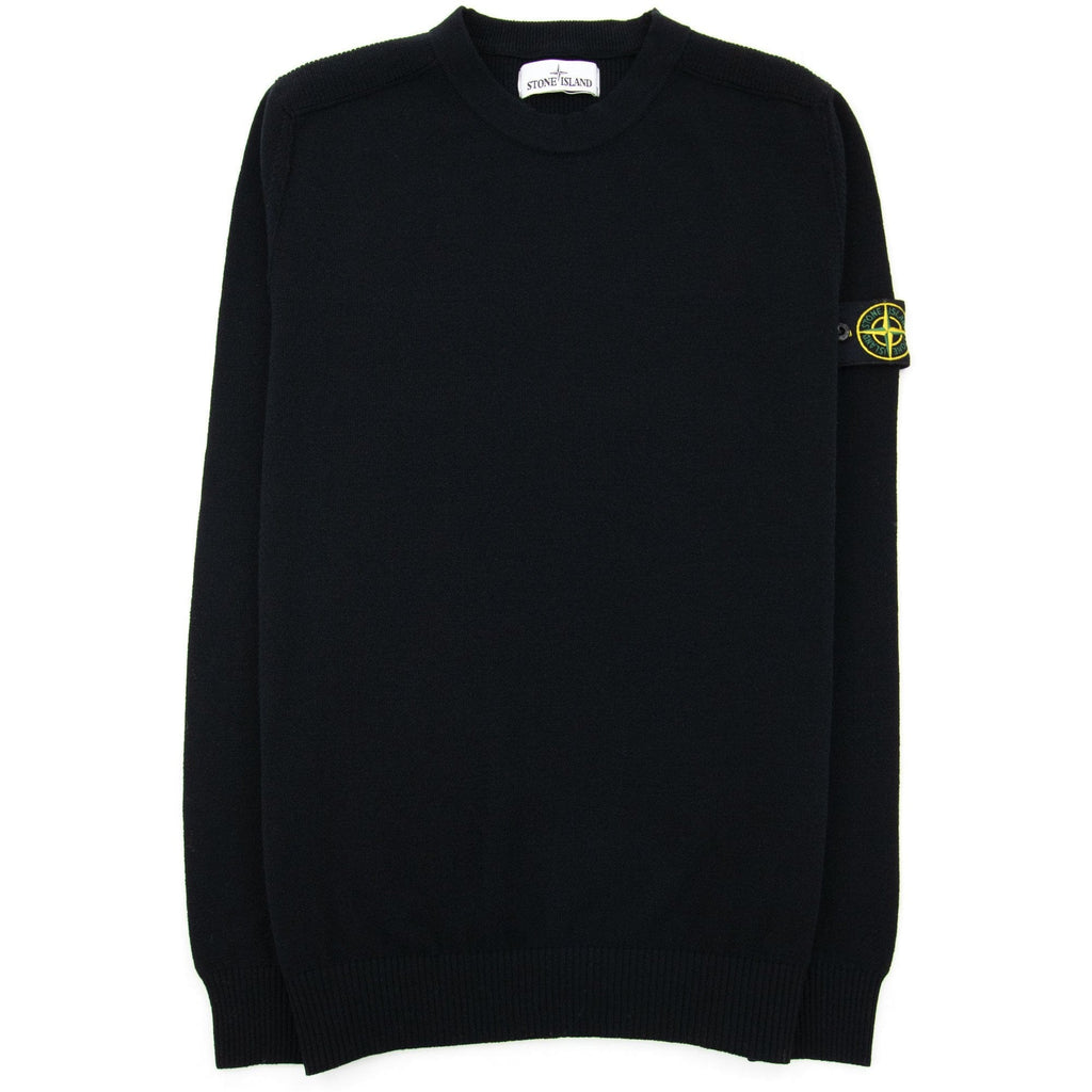 Stone Island Crew Neck Knitted Sweatshirt Black V0029