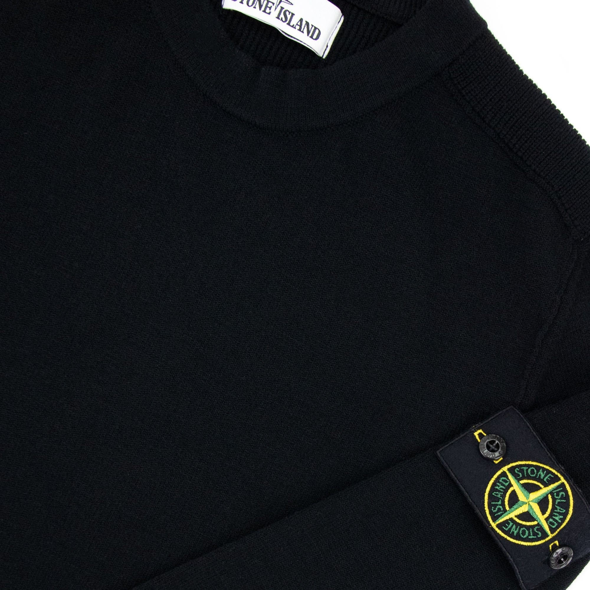Stone Island Crew Neck Knitted Sweatshirt Black V0029