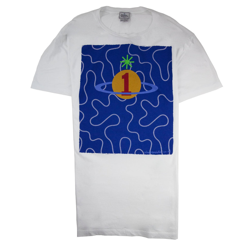 Vivienne Westwood Squiggle Logo Print T Shirt Blue/white