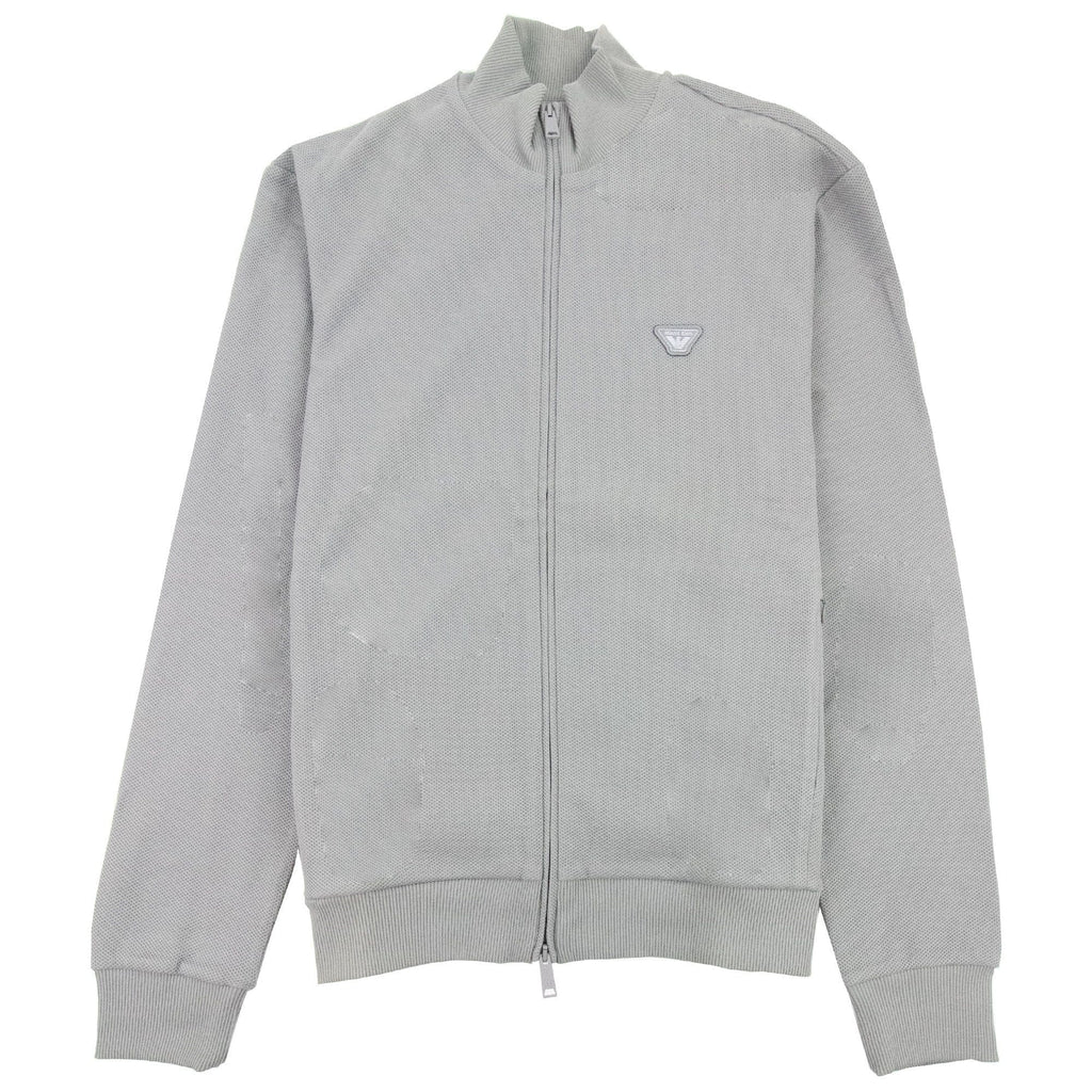 Armani Jeans Logo Funnel Neck Sweatshirt Grey