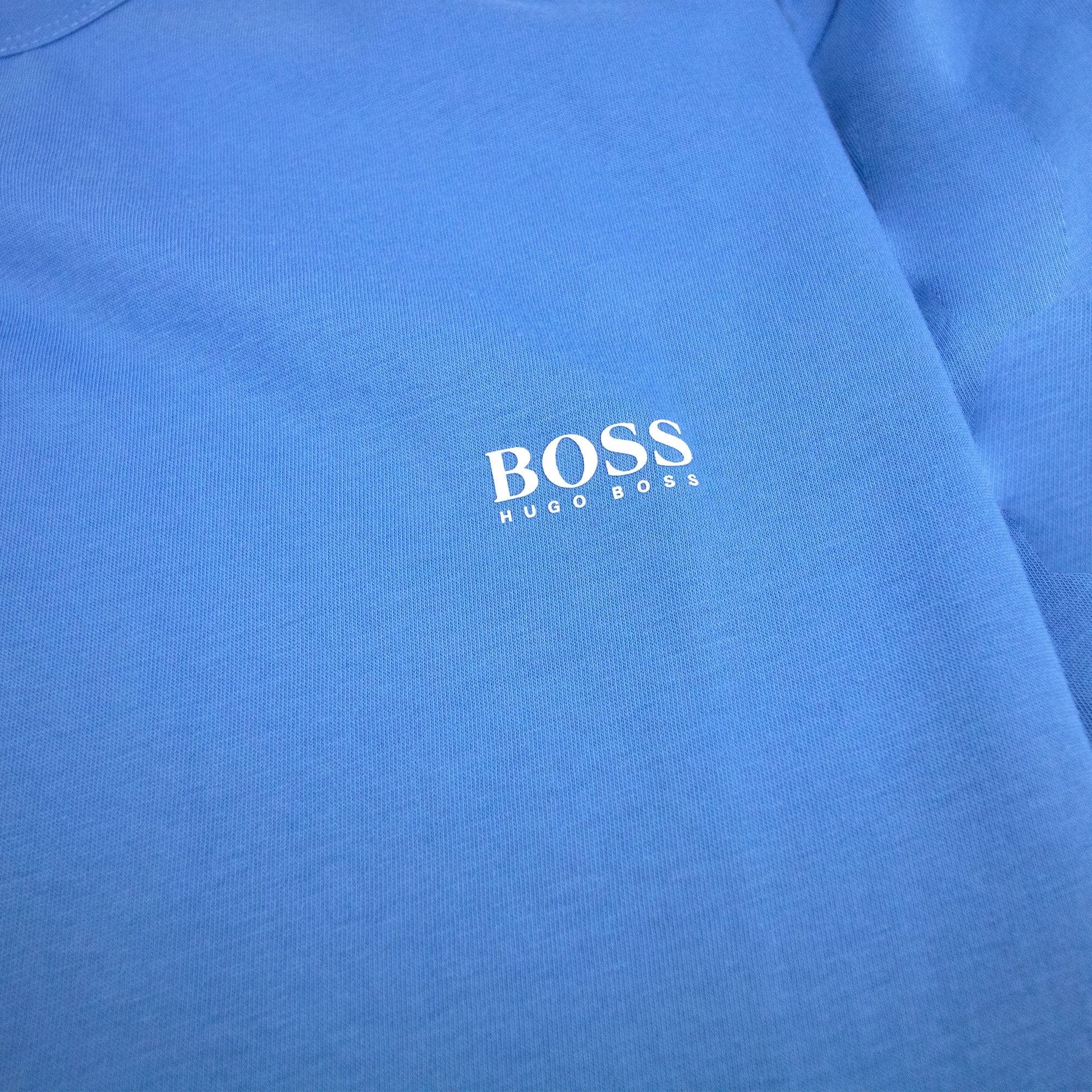 Hugo Boss Regular-fit T-shirt With Contrast Logo Light Blue