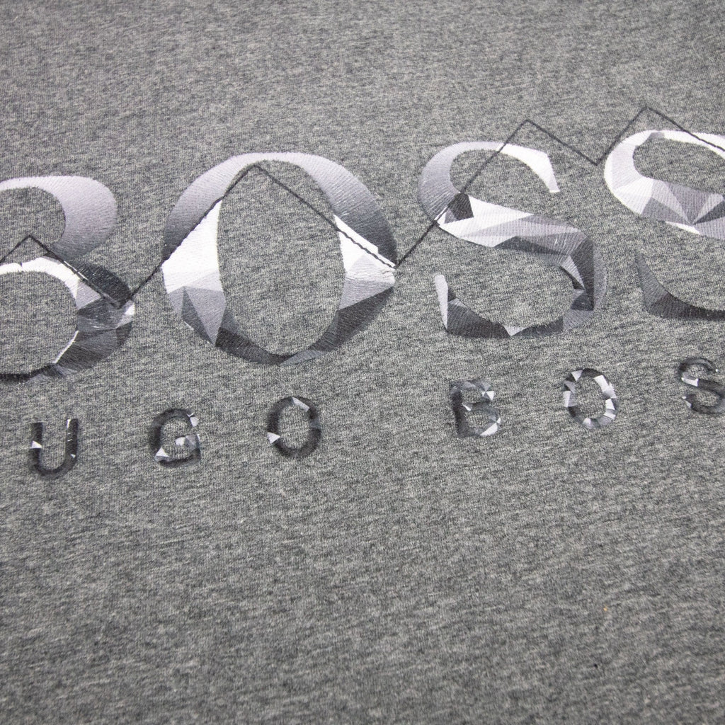 Hugo Boss Embroidered Logo Tee 7 T Shirt Dark Grey