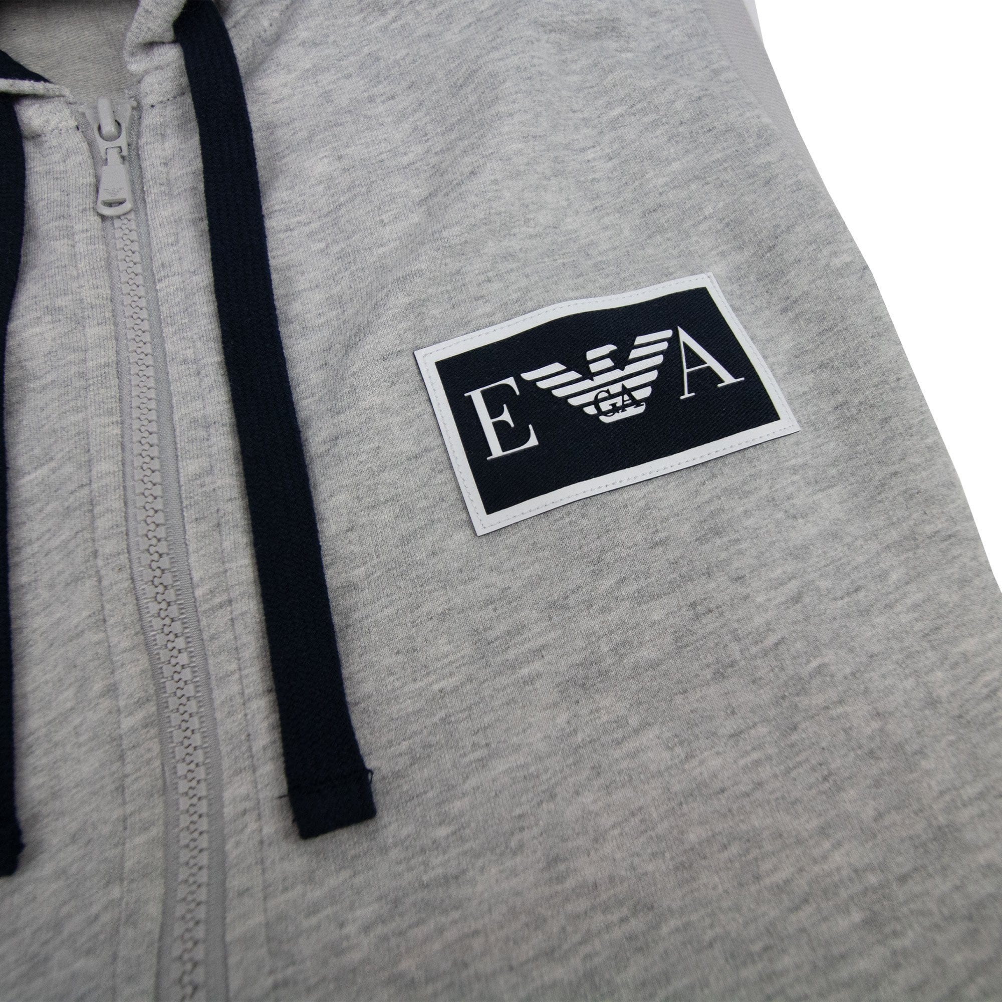 Ea7 Ea Logo Sleeveless Hoodied Sweatshirt Light Grey