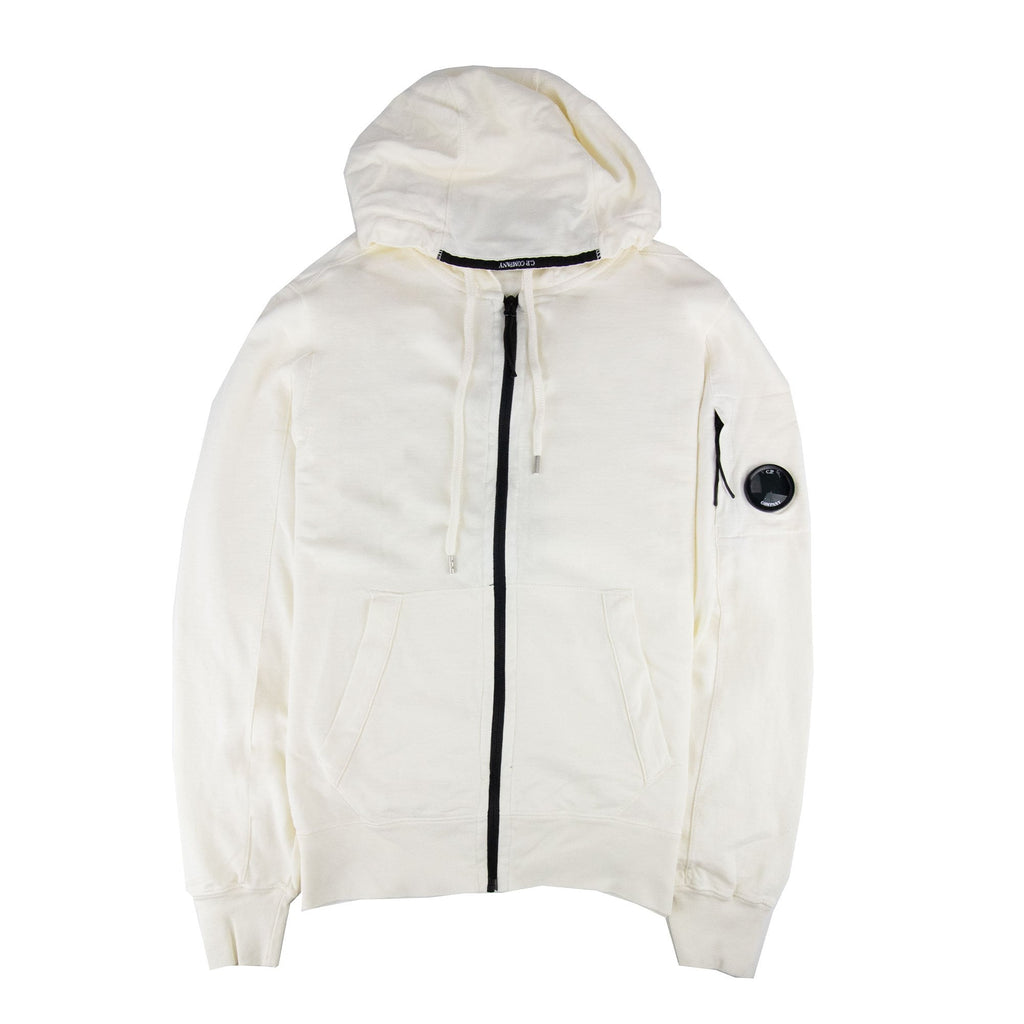 Cp Company Arm Lens Open Zip Hoody White 103