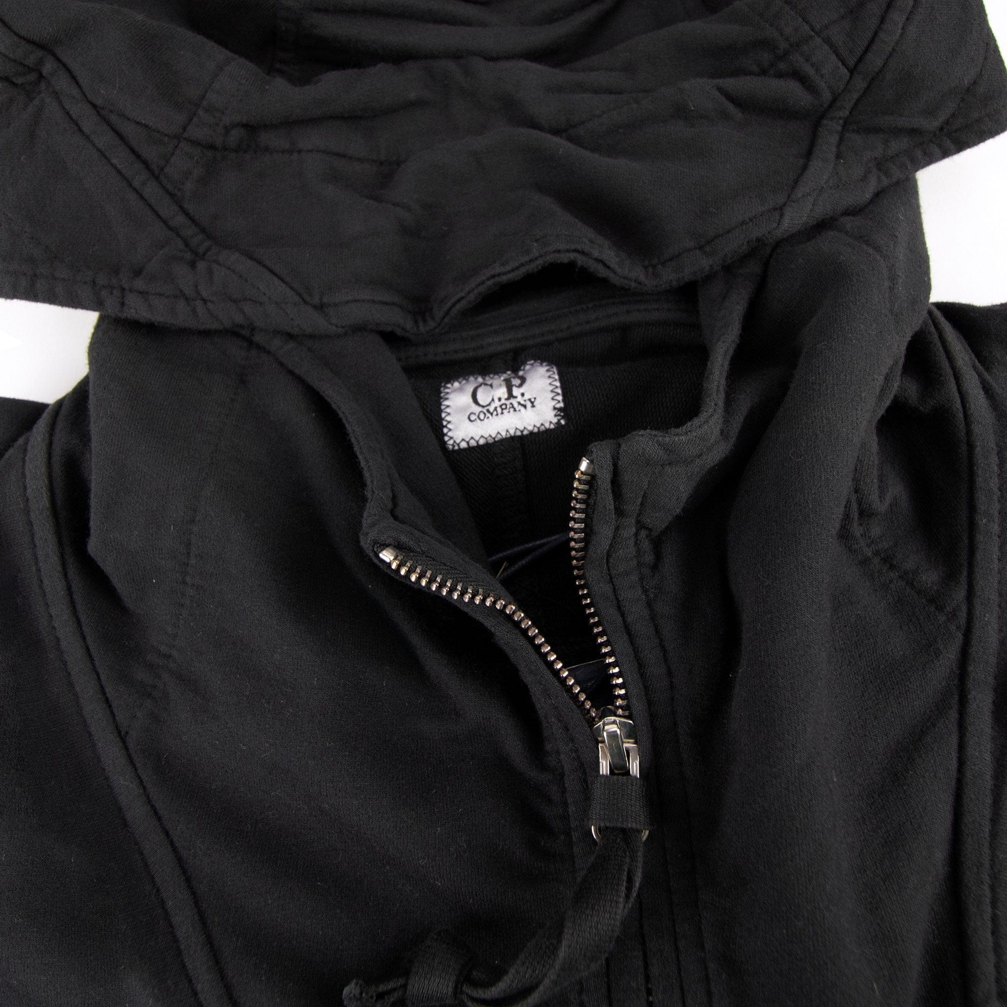 Cp Company Arm Lense Zip Up Hoody Black 999 SA30
