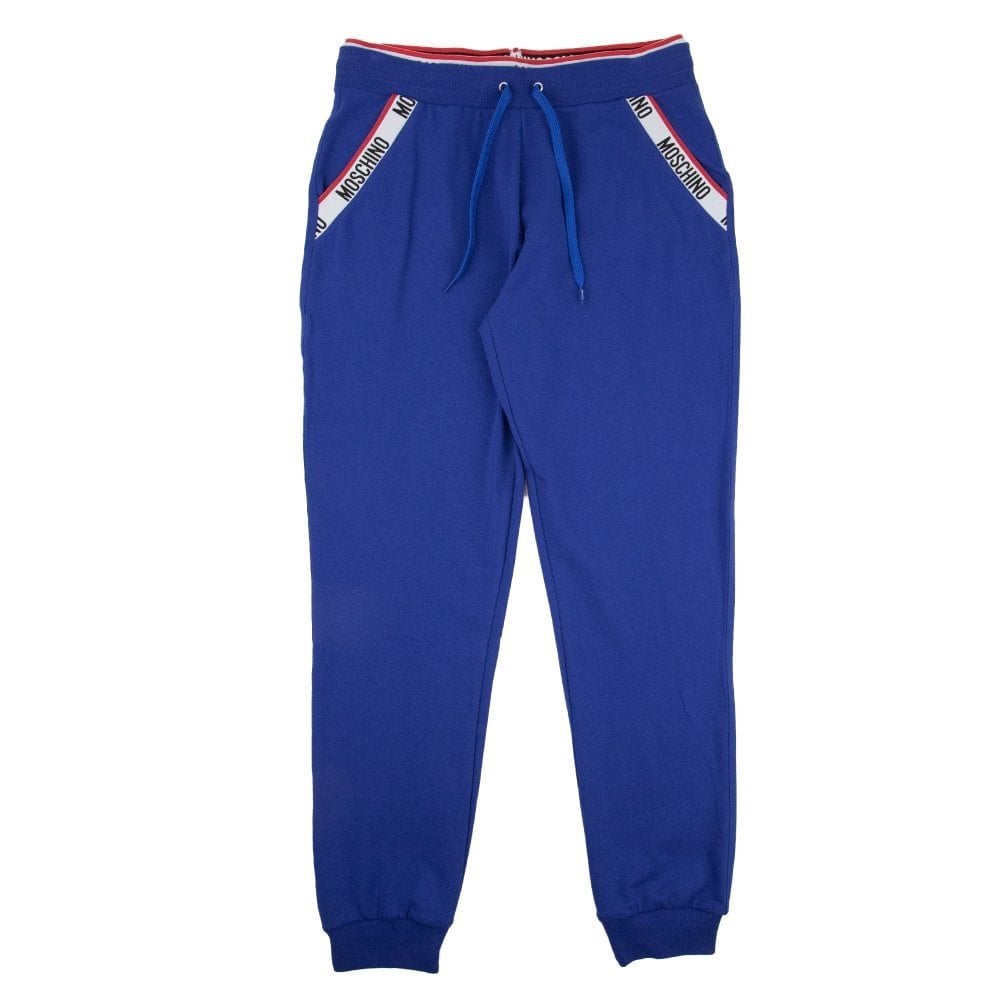 Moschino Underwear Pocket Tape Logo Jogging Pants Elec Blue