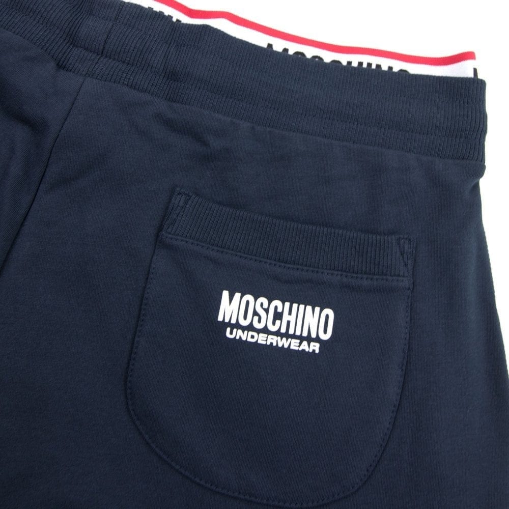 Moschino Underwear Pocket Tape Logo Jogging Pants Dark Navy