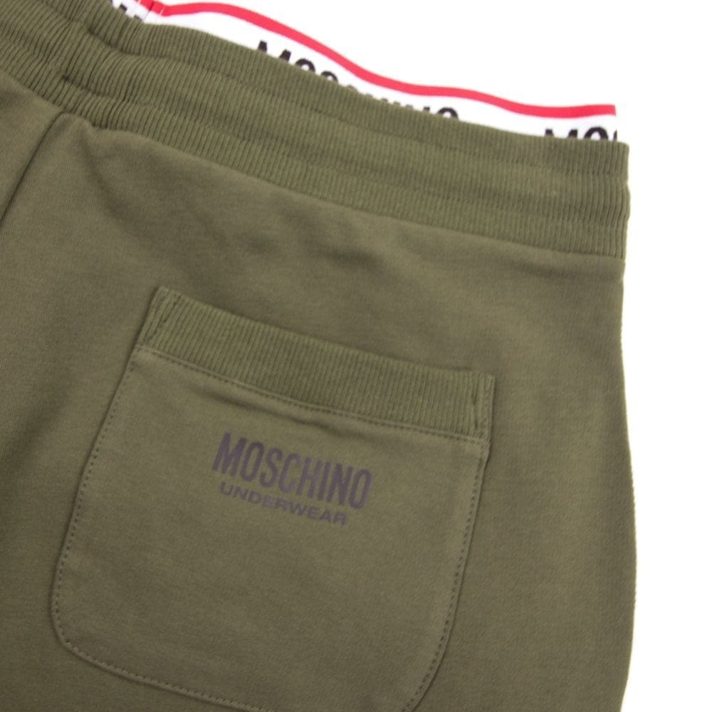 Moschino Underwear Pocket Tape Logo Jogging Pants Khaki