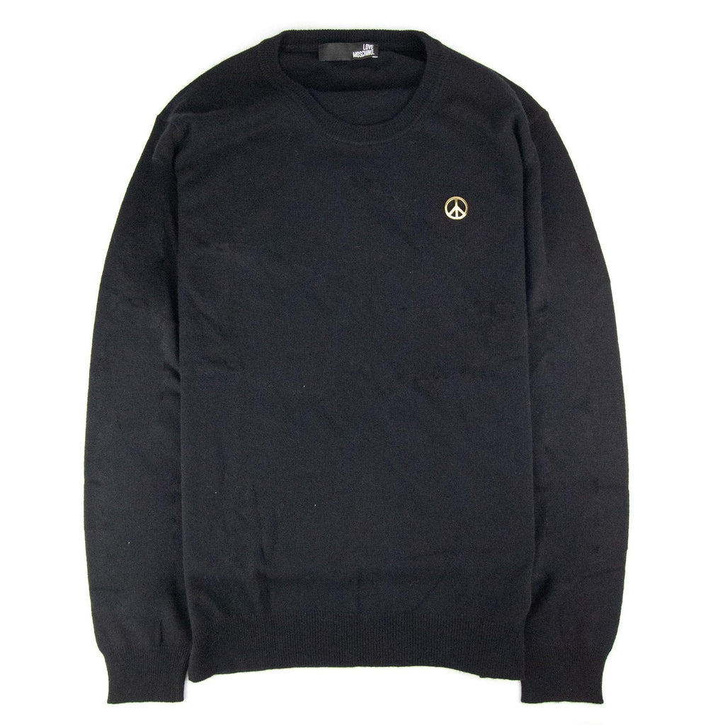 Love Moschino Gold Peace Logo Sweatshirt Black SA30