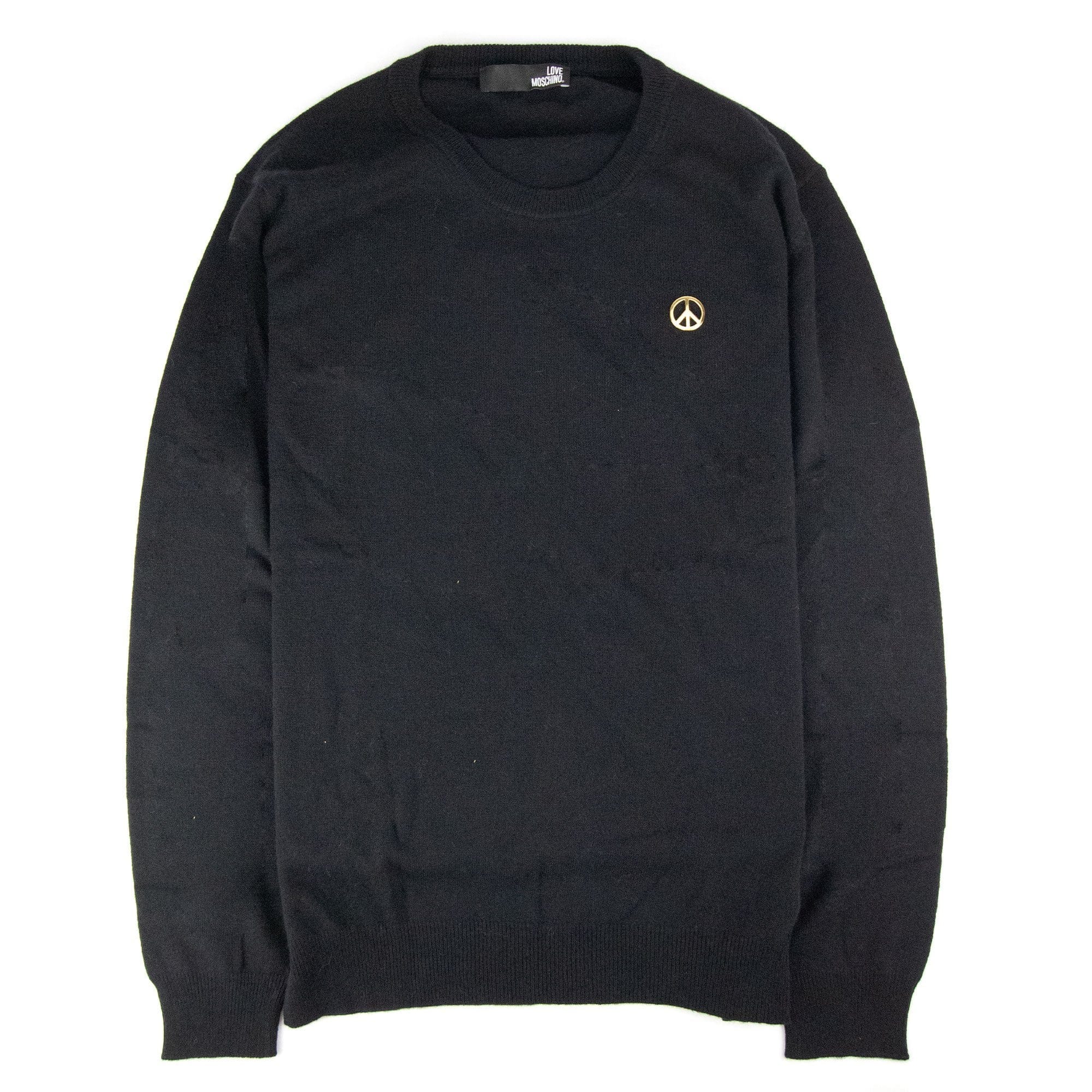 Love Moschino Gold Peace Logo Sweatshirt Black SA30