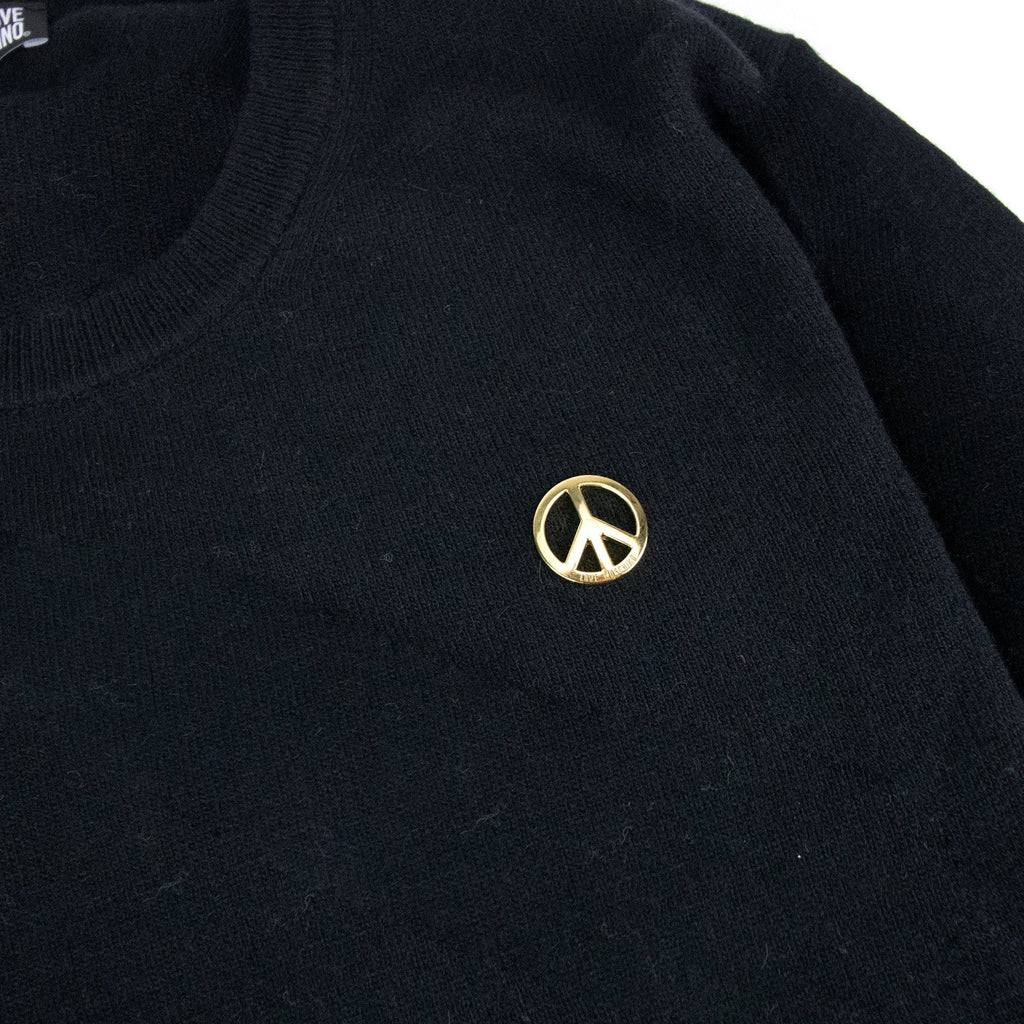 Love Moschino Gold Peace Logo Sweatshirt Black SA30