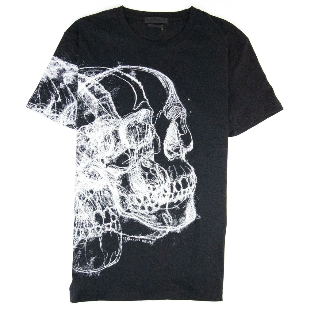 Alexander Mcqueen Skull Print Logo T Shirt Black SA30