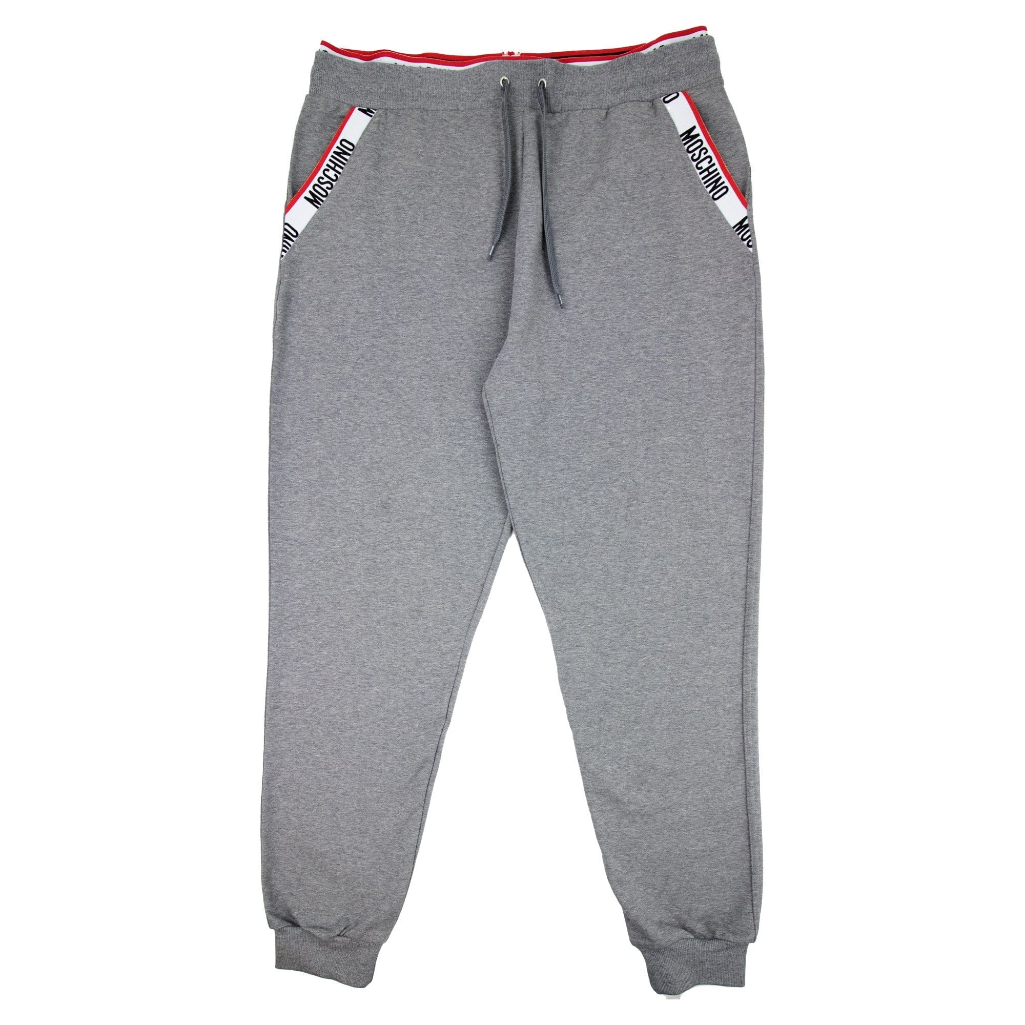 Moschino Underwear Pocket Tape Logo Jogging Pants Dark Grey