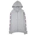 Moschino Underwear Arm Tape Logo Zip Up Hoody Light Grey